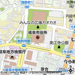 大垣共立銀行岐阜市役所 ＡＴＭ周辺の地図