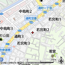 神奈川県横浜市南区若宮町周辺の地図
