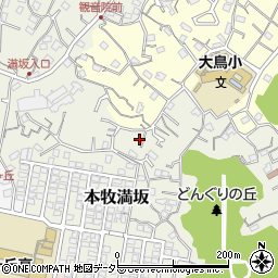 神奈川県横浜市中区本牧満坂159周辺の地図