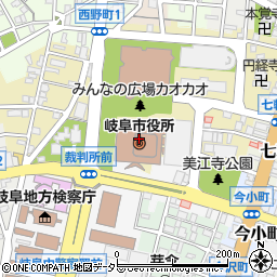 岐阜市役所　財政部納税課徴収１係周辺の地図