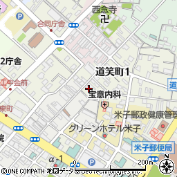 鳥取県米子市道笑町1丁目75周辺の地図