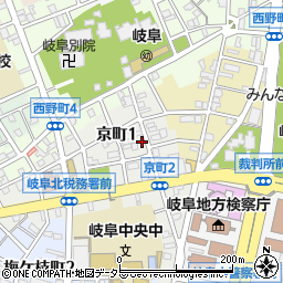 岐阜県岐阜市京町1丁目27周辺の地図