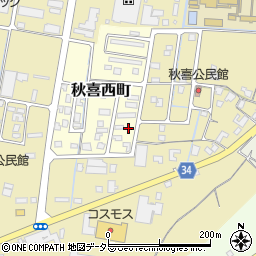 鳥取県倉吉市秋喜西町周辺の地図