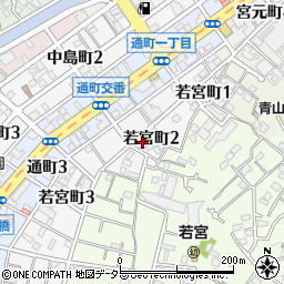 神奈川県横浜市南区若宮町2丁目周辺の地図
