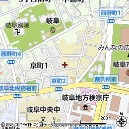 岐阜県岐阜市京町1丁目19周辺の地図