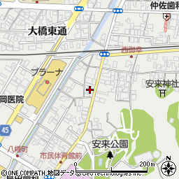 島根県安来市安来町八幡町1195-14周辺の地図