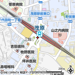 茂原駅(南口)周辺の地図