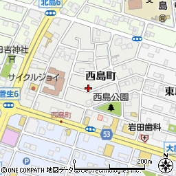 岐阜県岐阜市西島町周辺の地図