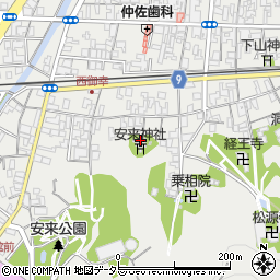 島根県安来市安来町1404周辺の地図