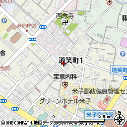 鳥取県米子市道笑町1丁目61周辺の地図
