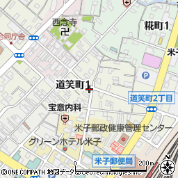 鳥取県米子市道笑町1丁目111周辺の地図