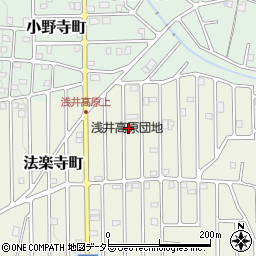 滋賀県長浜市浅井高原周辺の地図