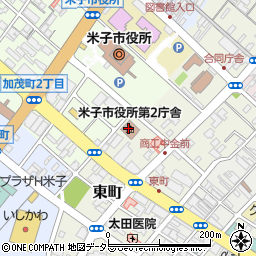 米子市役所　文化観光局文化振興課文化財室周辺の地図