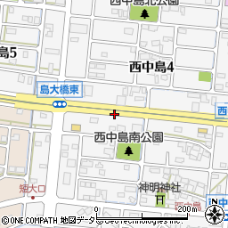 岐阜県岐阜市西中島周辺の地図