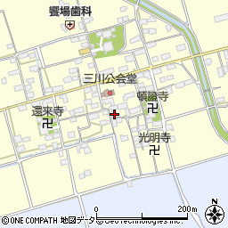滋賀県長浜市三川町周辺の地図