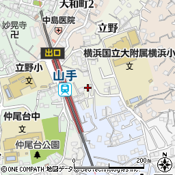 神奈川県横浜市中区立野67-8周辺の地図