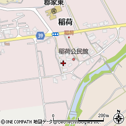 鳥取県八頭町（八頭郡）稲荷周辺の地図