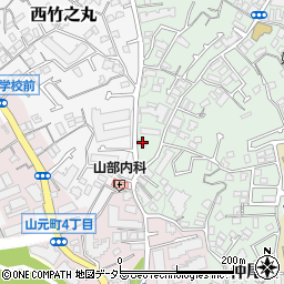 神奈川県横浜市中区竹之丸117周辺の地図