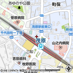 千葉銀行茂原東支店周辺の地図