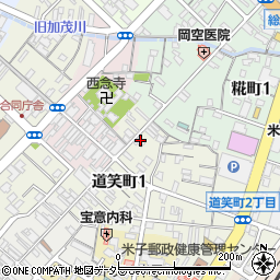 鳥取県米子市道笑町1丁目24周辺の地図
