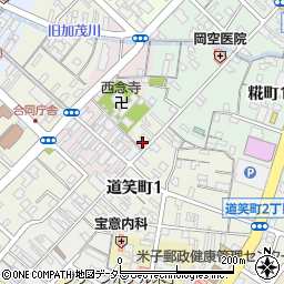 鳥取県米子市道笑町1丁目7周辺の地図