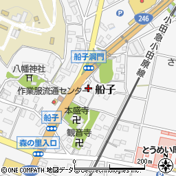 神奈川県厚木市船子周辺の地図