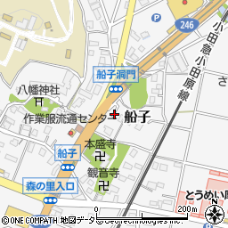 神奈川県厚木市船子周辺の地図