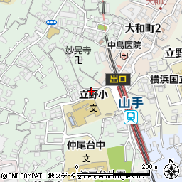 神奈川県横浜市中区竹之丸77周辺の地図