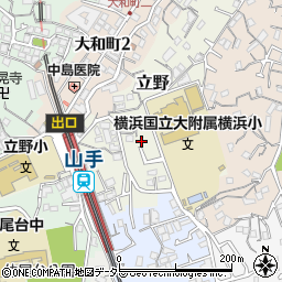 神奈川県横浜市中区立野周辺の地図