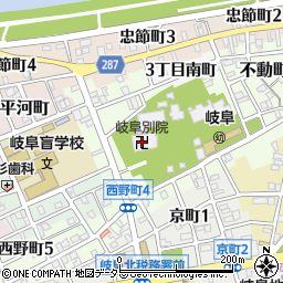 岐阜別院周辺の地図