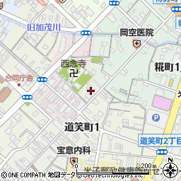 鳥取県米子市道笑町1丁目10周辺の地図