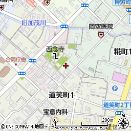 鳥取県米子市道笑町1丁目11周辺の地図