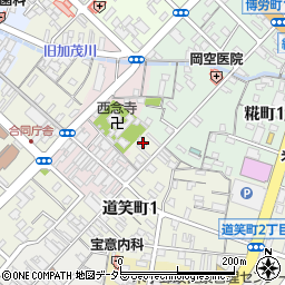 鳥取県米子市道笑町1丁目12周辺の地図