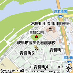 青柳公園周辺の地図