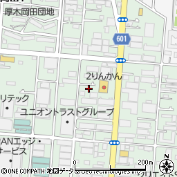 神奈川県厚木市岡田2丁目2周辺の地図
