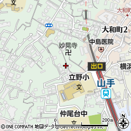 神奈川県横浜市中区竹之丸78周辺の地図