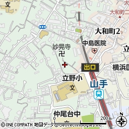 神奈川県横浜市中区竹之丸75周辺の地図
