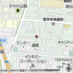 神奈川県厚木市岡田2丁目12-28周辺の地図