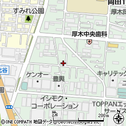 神奈川県厚木市岡田2丁目12-27周辺の地図