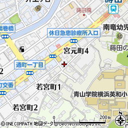 神奈川県横浜市南区宮元町4丁目94周辺の地図