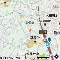 神奈川県横浜市中区竹之丸71周辺の地図