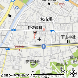 島根県安来市安来町大市場1590周辺の地図