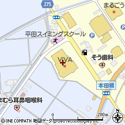 ホック平田店周辺の地図