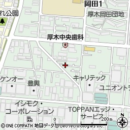 神奈川県厚木市岡田2丁目10-3周辺の地図