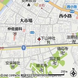 島根県安来市安来町大市場1569-1周辺の地図