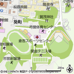 倉吉市役所　武道館周辺の地図