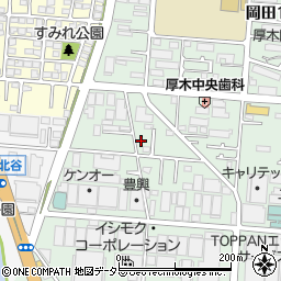 神奈川県厚木市岡田2丁目12-30周辺の地図