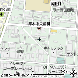 神奈川県厚木市岡田2丁目10-4周辺の地図