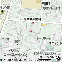 神奈川県厚木市岡田2丁目10-5周辺の地図