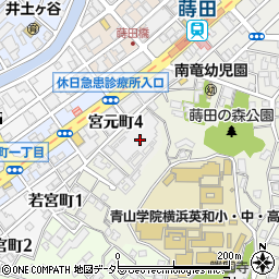 神奈川県横浜市南区宮元町4丁目100周辺の地図